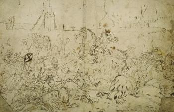 Jacques Courtois - Zugeschrieben - Schlachtenszene