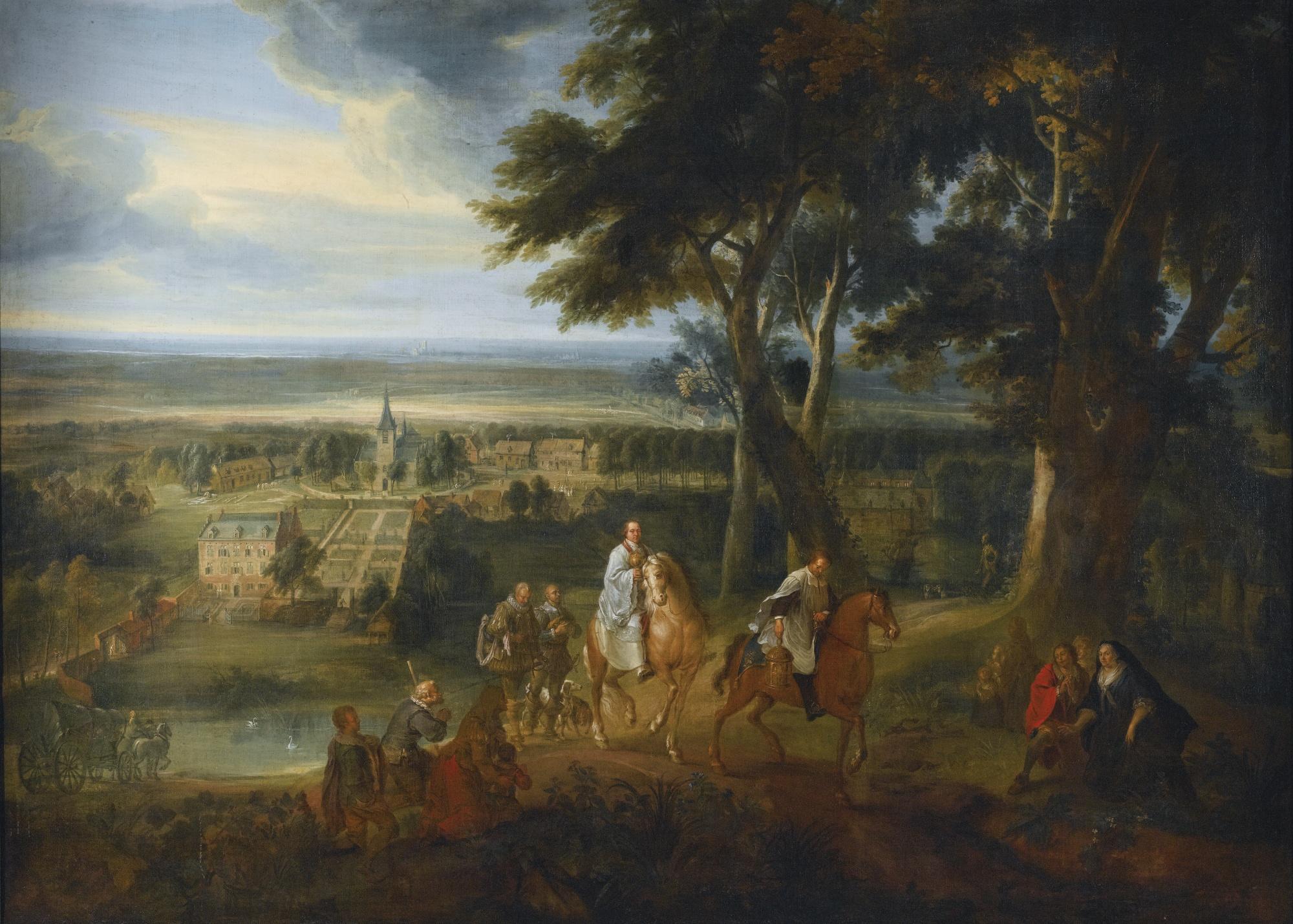 Jacques D\'Arthois - Rudolf Hapsburg (1218- 1291) Handing Over His Horse To A Priest Delivering The Viaticum