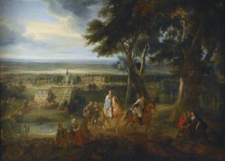 Jacques D\'Arthois - Rudolf Hapsburg (1218- 1291) Handing Over His Horse To A Priest Delivering The Viaticum