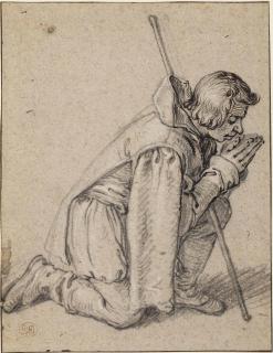 Jacques De Gheyn II - A kneeling shepherd