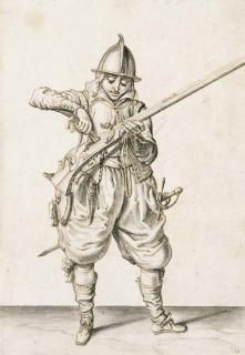Jacques De Gheyn II - A Soldier Pouring Powder Into The Pan Of A Matchlock