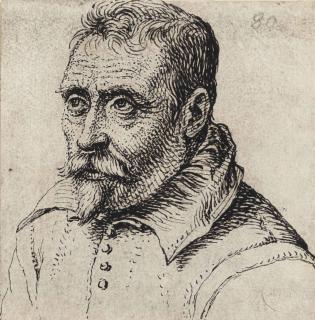 Jacques De Gheyn Ii - Portrait of a man with a moustache and goatee