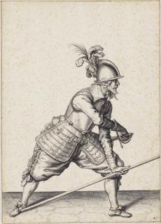 Jacques De Gheyn II - The Exercise of Armes: \'Charge your pike at the right foote and draw your sword\'