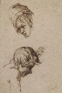 Jacques De Gheyn Ii - Two studies of a boy\'s head