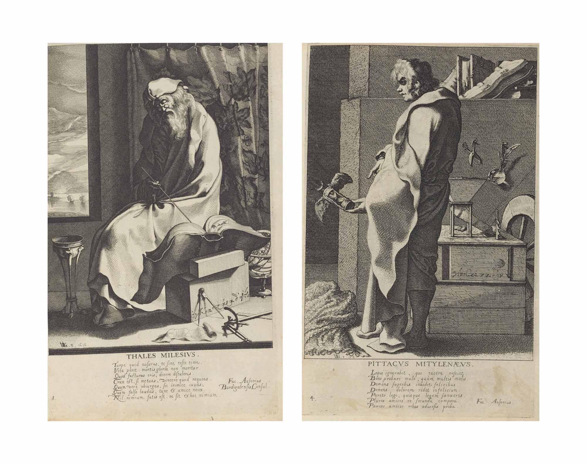 Jacques de Gheyn III - The Seven Wise Men Of Greece (New Hollstein 5-11)