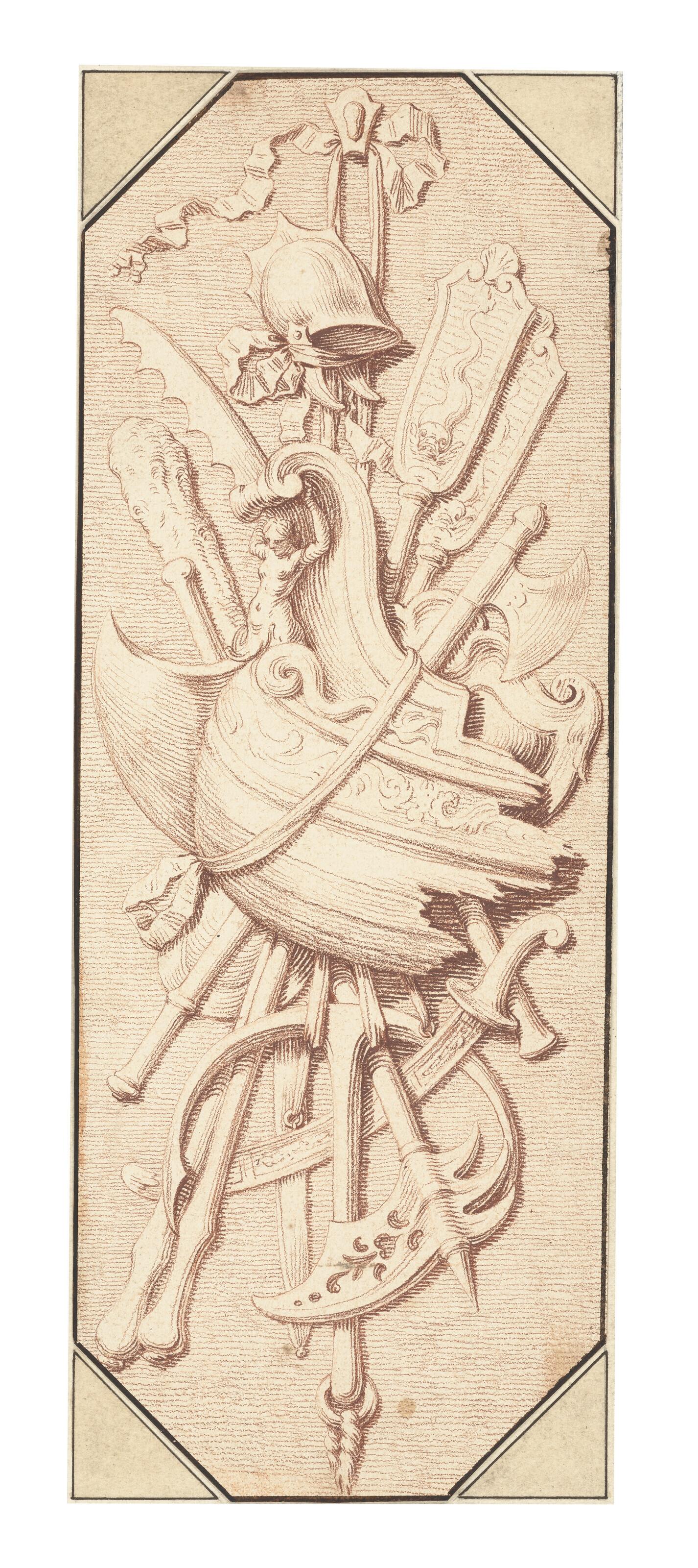 Jacques Dumont - A pair of designs for trophies