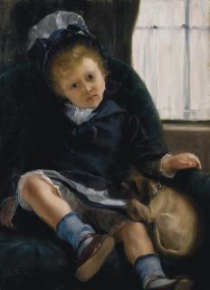 Jacques Emile Blanche - Petite Fille Au Chiot