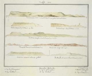 Jacques Etienne Victor Arago - Profils. 1818. Nouvelle Hollande. (Ile de Dirck hartighs, Presqu\'île Péron, Ile de Dore and Ile Bernier)
