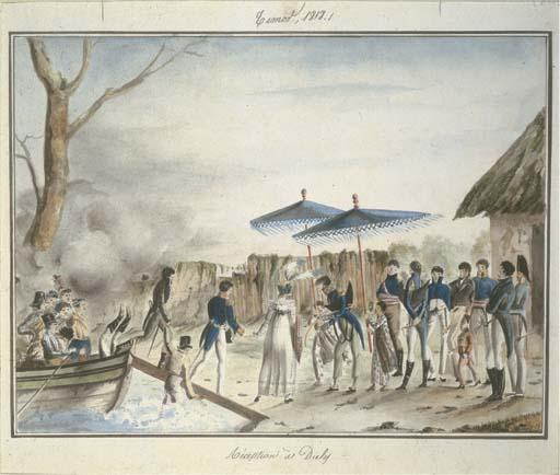 Jacques Etienne Victor Arago - Timor 1818. Réception à Diely