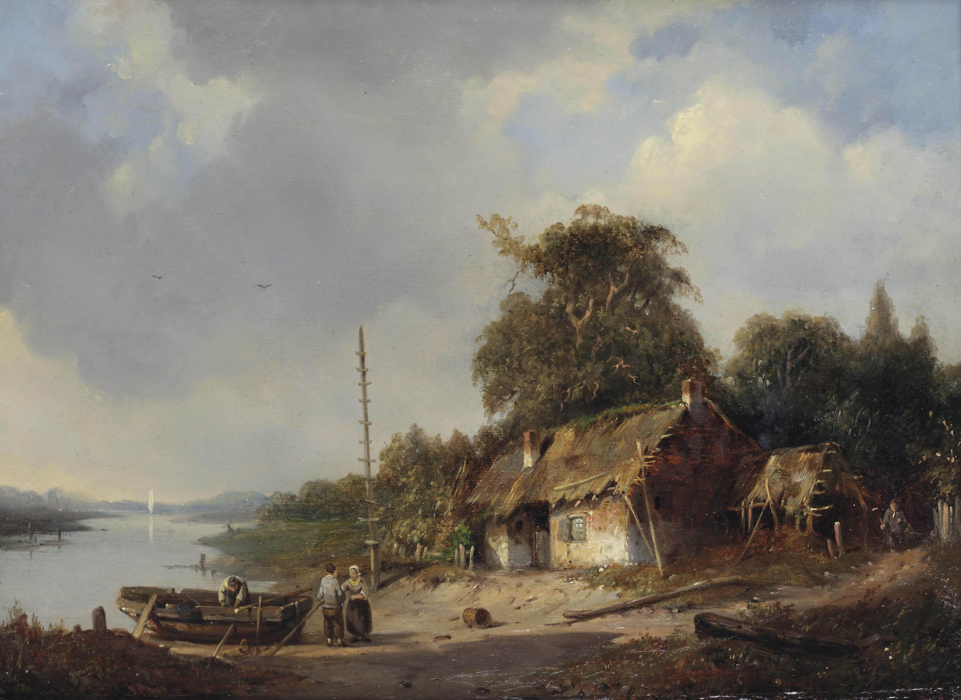 Jacques Francois Carabain - Preparing the boat