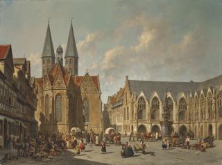 Jacques François Carabain - The town square of Braunschweig