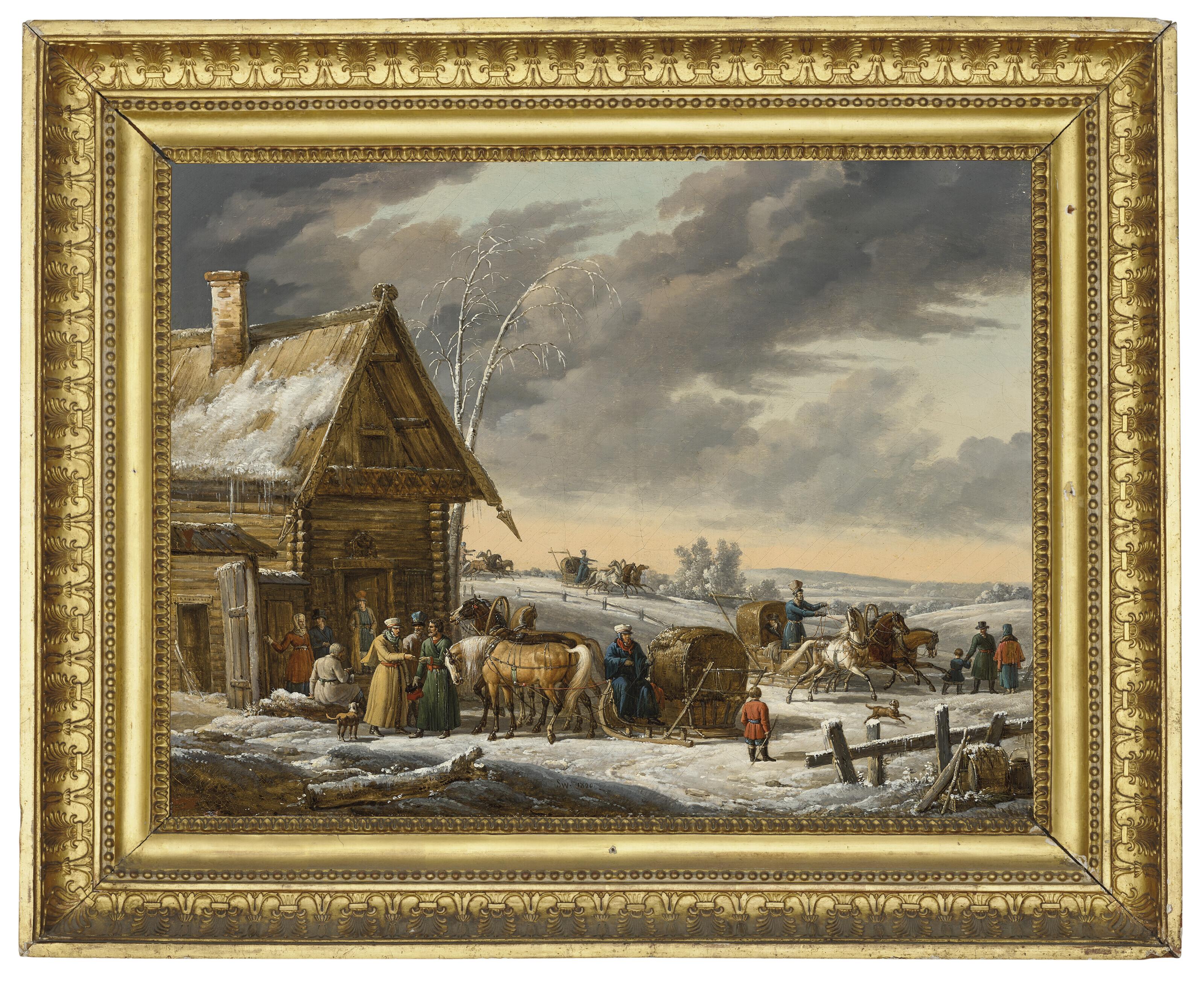 Jacques-François-Joseph Swebach-Desfontaines - A Russian winter landscape
