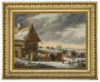 Jacques-François-Joseph Swebach-Desfontaines - A Russian winter landscape