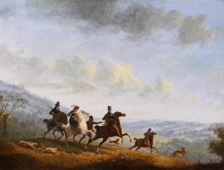 Jacques François Joseph Swebach-Desfontaines - Vornehme Gesellschaft bei der Hirschjagd