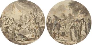 Jacques Gamelin - Albinus Offrant Son Char Aux Vestales; Et la Continence de Scipion