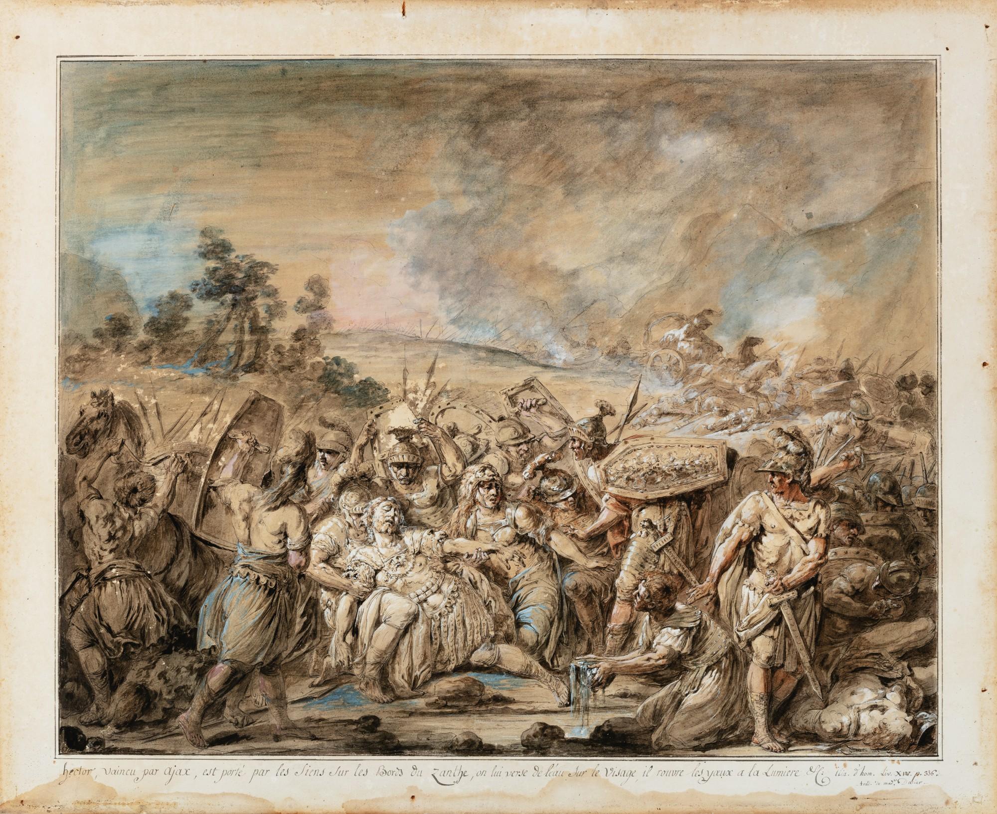 Jacques Gamelin - HECTOR\'S BODY, WOUNDED BY AJAX, IS BROUGHT TO THE ZANTHE RIVER