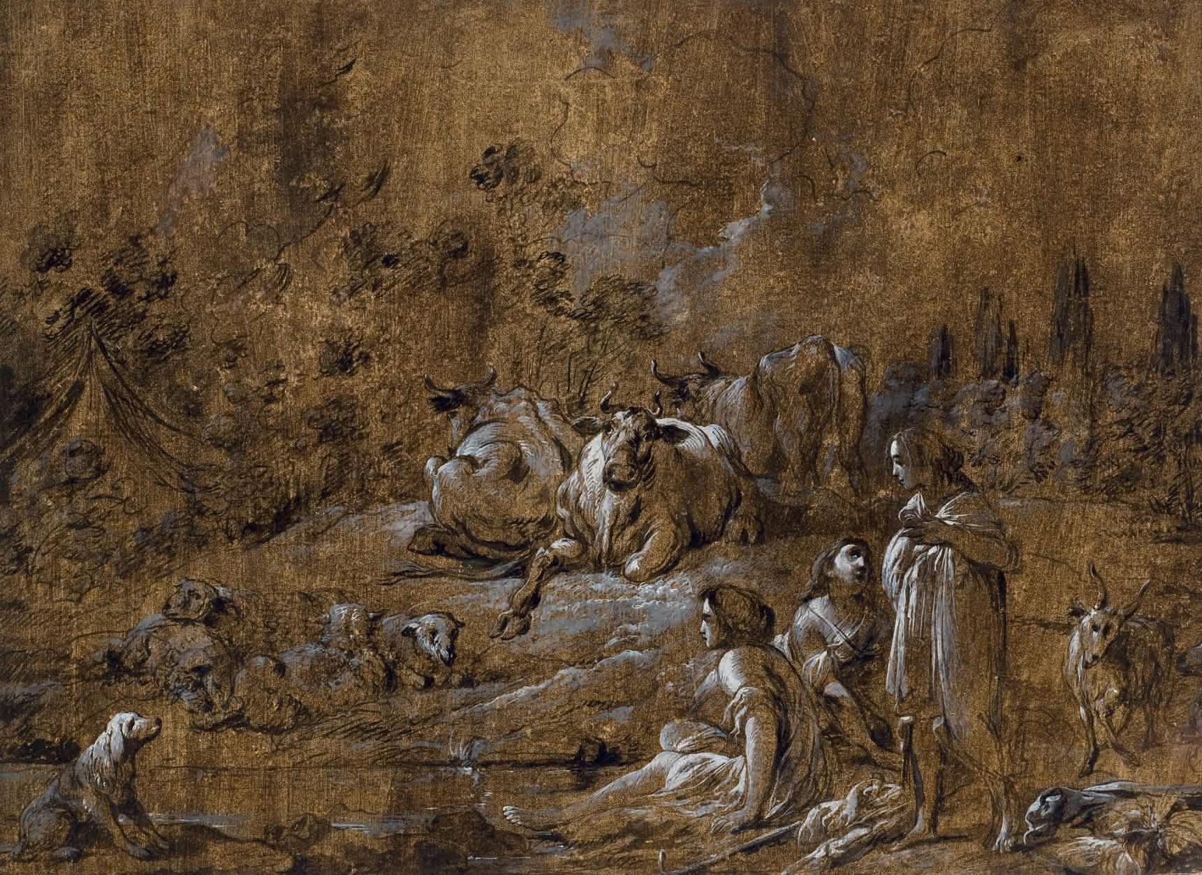 Jacques Gamelin - Scène pastorale