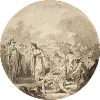 Jacques Gamelin - Un Corps Amené Par Une Femme À Un Guerrier