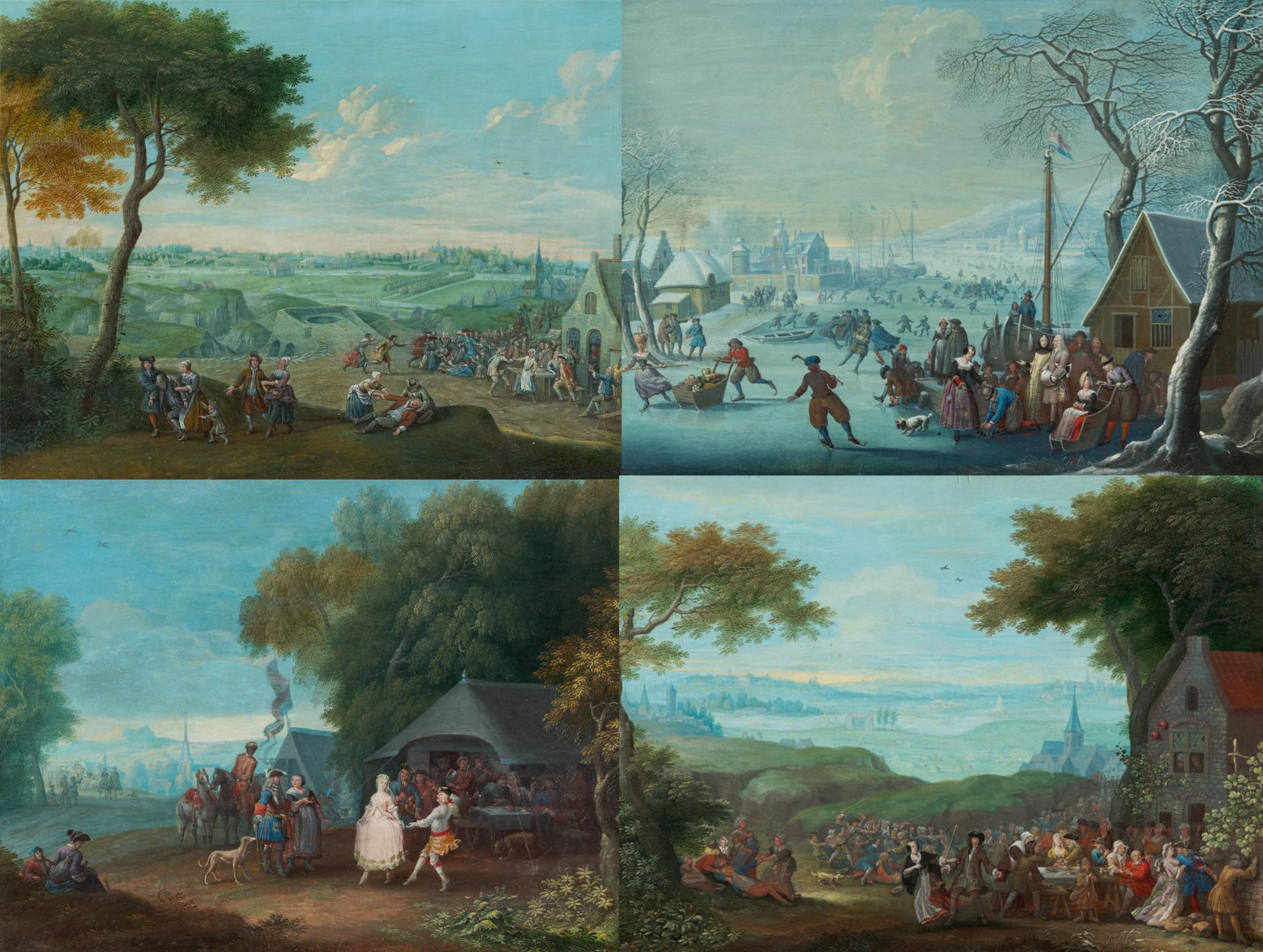 Jacques-Guillaume Van Blarenberghe - Die vier Jahreszeiten.