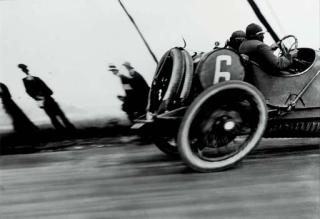 Jacques-Henri Lartigue - June 26, Grand Prix of the ACF, 1912; Bibi in London, 1926; and M. Bocande: Amadée-Bollée, 1902