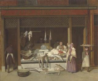 Jacques-Laurent Agasse - A Fishmonger\'S Shop
