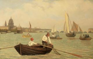 Jacques-Laurent Agasse - A View Of The Thames At Southwark Looking Towards Blackfriars Bridge And Saint Paul\'S Cathedral