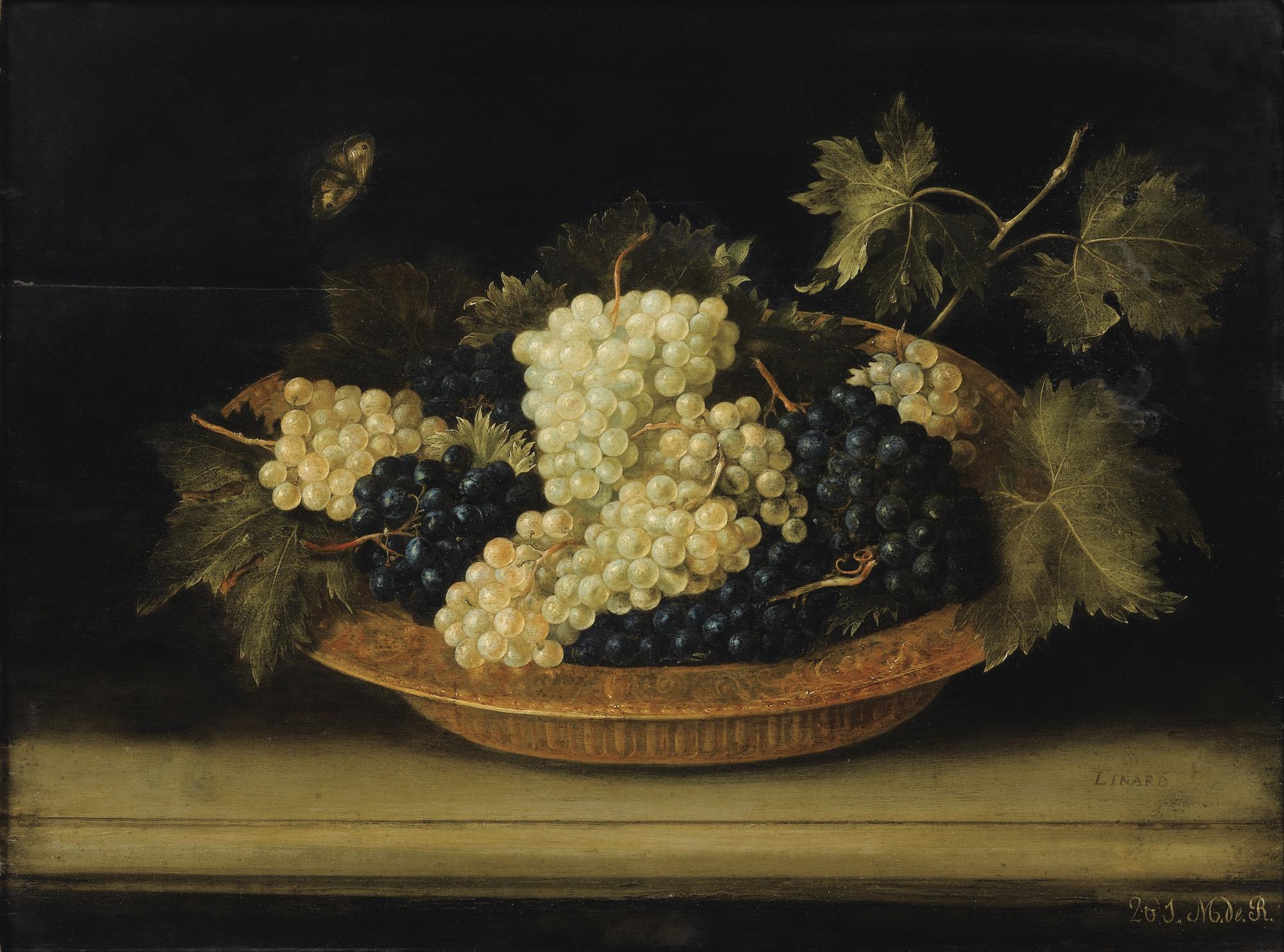 Jacques Linard - Coupe De Raisins Sur Un Entablement