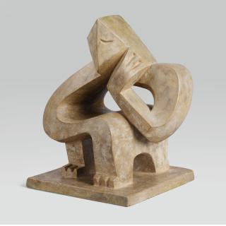 Jacques Lipchitz - Méditation - Homme Assis