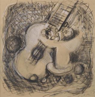 Jacques Lipchitz - Still Life With Guitar And Fruit In A Bowl
