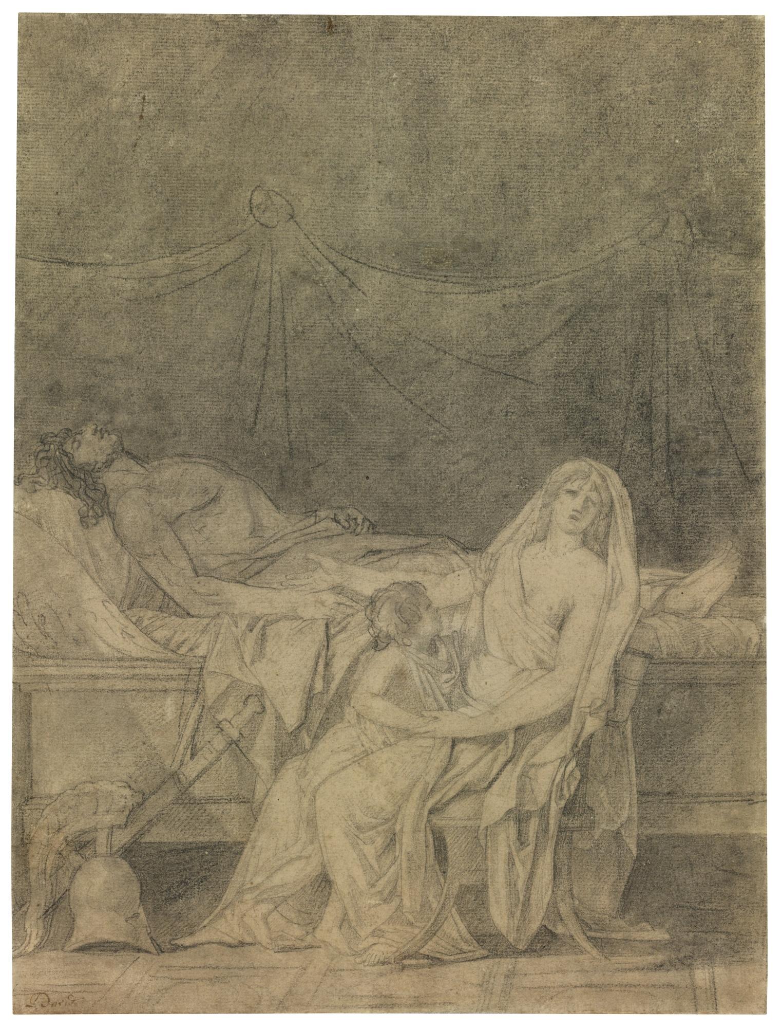Jacques-Louis David - Andromache Mourning Hector