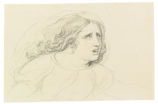 Jacques-Louis David - Study Of A Veiled Woman, Three Quarter Profile, Facing Right