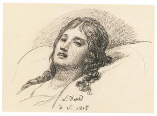 Jacques-Louis David - Study Of A Woman Resting Her Head