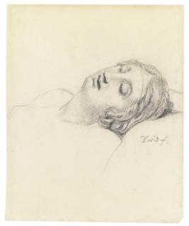 Jacques-Louis David - Study Of The Head Of A Sleeping Woman