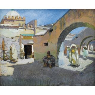 Jacques Majorelle - Autour De Ben Salah, Marrakechjacques Majorelle ; Around Ben Salah, Marrakech ; Signed With Monogram Located And Dated Marrakech \'21 Lower Right ; Oil On Panel