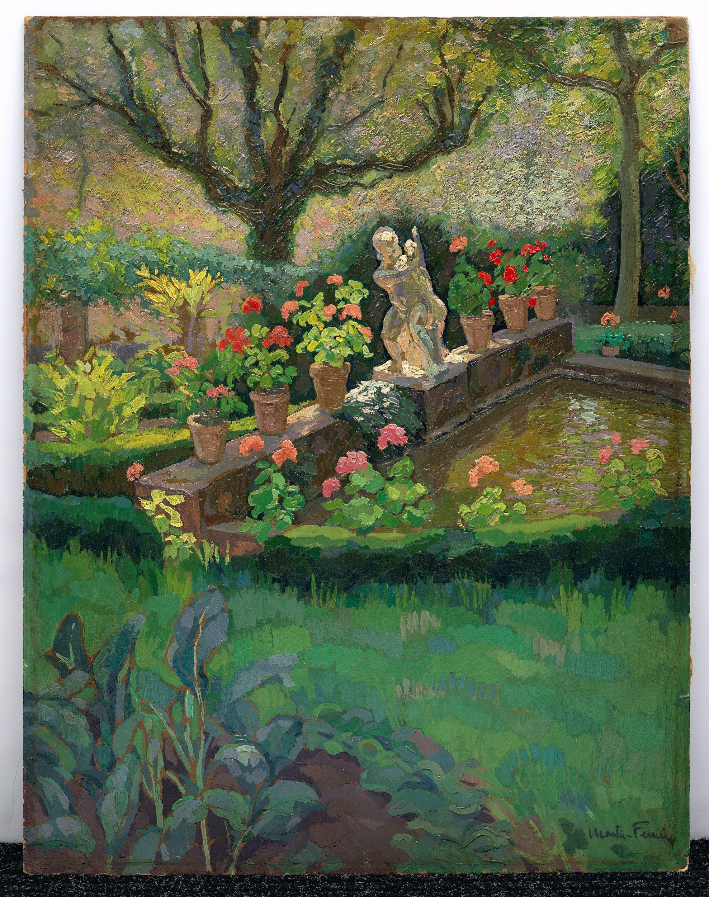 Jacques Martin-Ferrières - Bassin et Enfant à l\'oie à Marquayrol