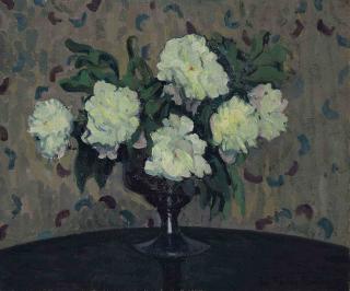 Jacques Martin-Ferrieres - Les pivoines blanches