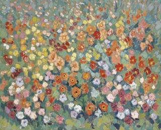 Jacques Martin-Ferrieres - Massif en fleurs à l\'Artaudière (Razac-de-Saussignac)