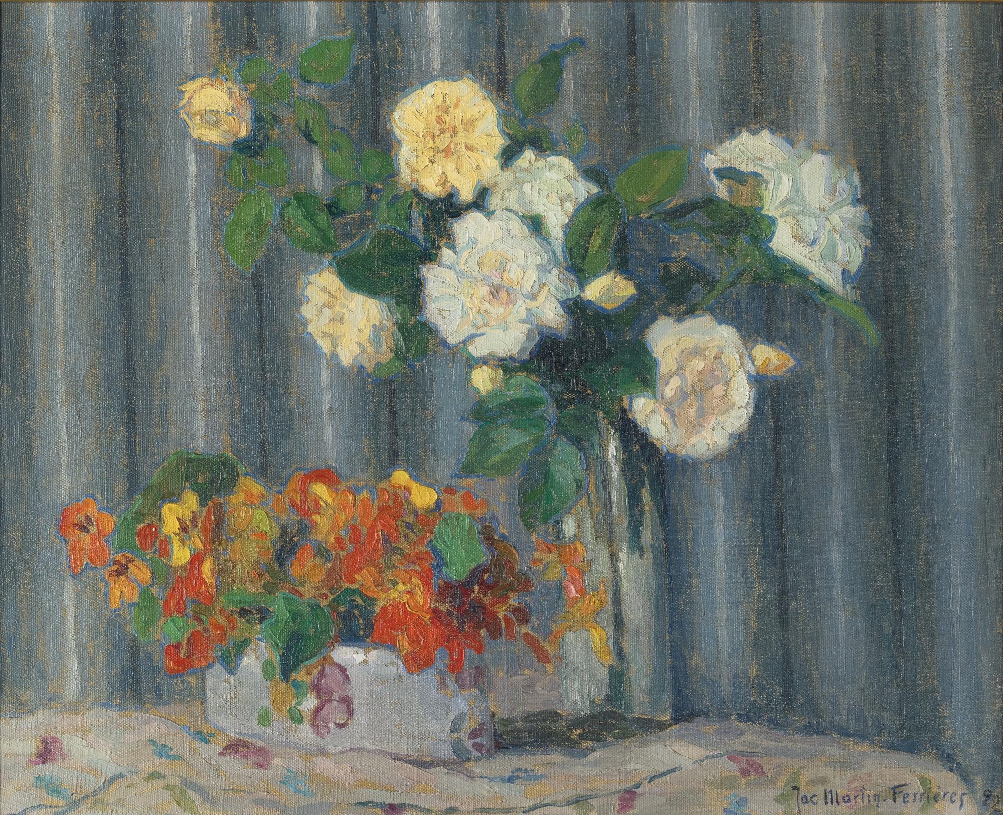 Jacques Martin-Ferrières - Roses Et Giroflées