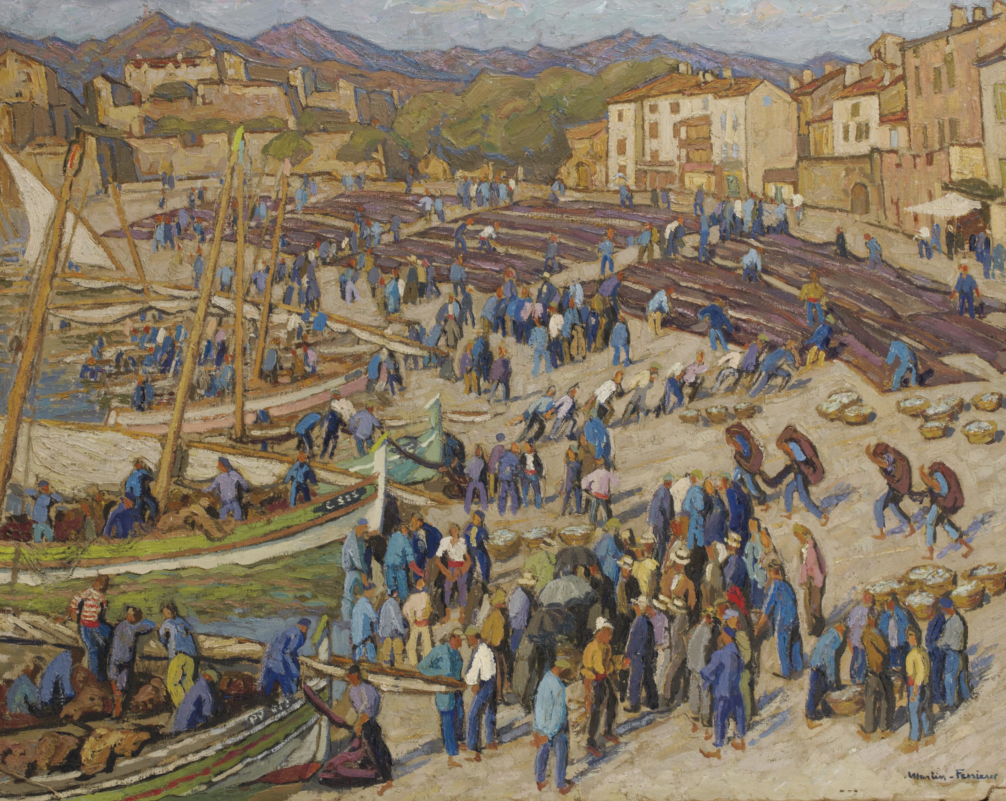 Jacques Martin-Ferriéres - Séchage des filets à Collioure