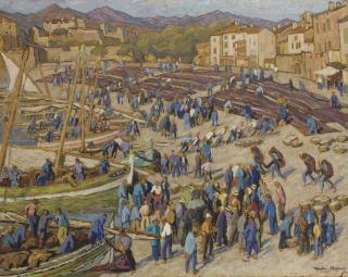 Jacques Martin-Ferriéres - Séchage des filets à Collioure