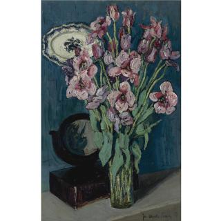 Jacques Martin Ferrières - Vase De Tulipes