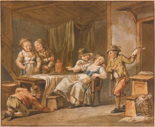 Jacques-Philippe Caresme - Peasants in a tavern