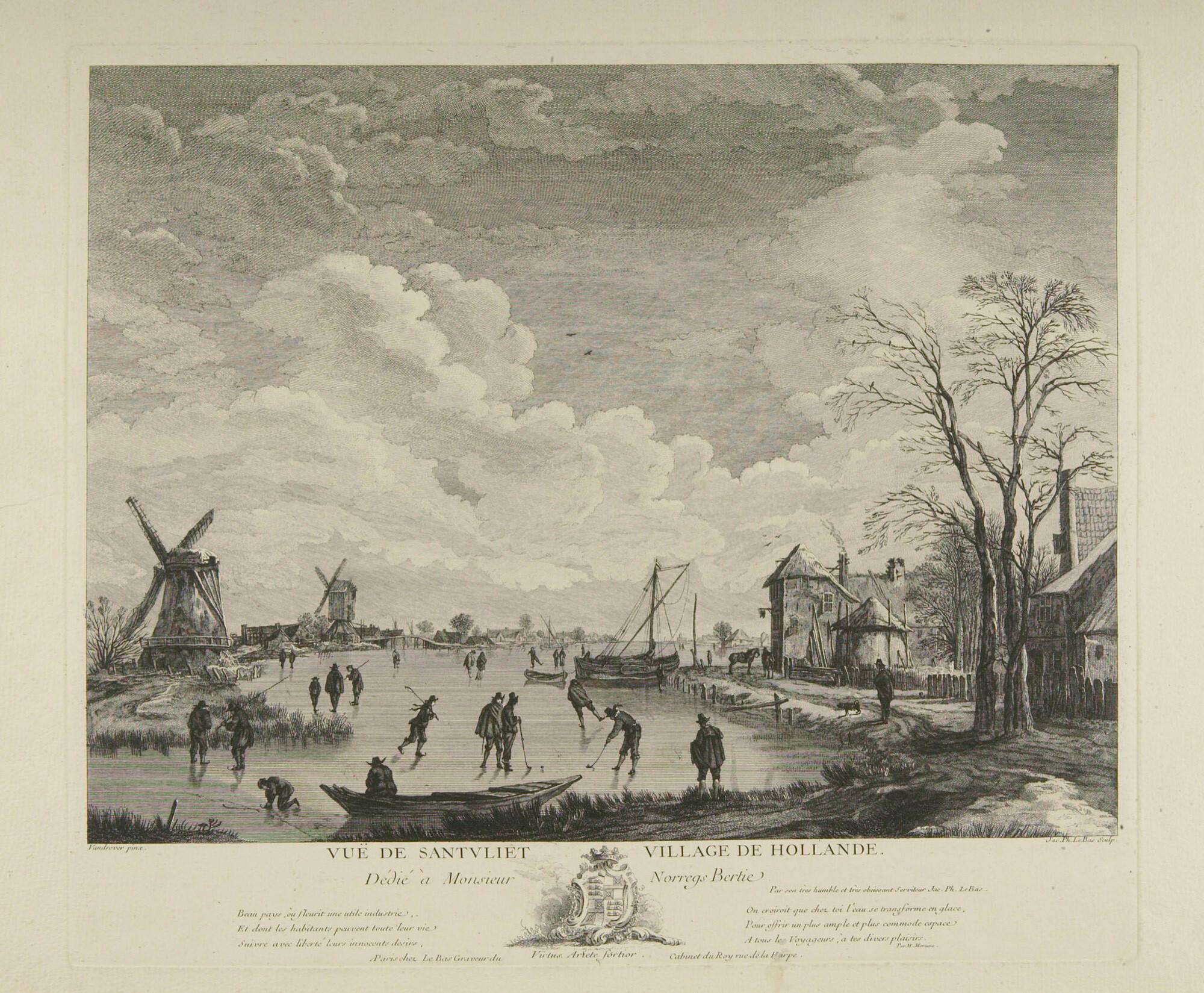 Jacques Philippe Le Bas - 4 Bll.: Holländische Ansichten.