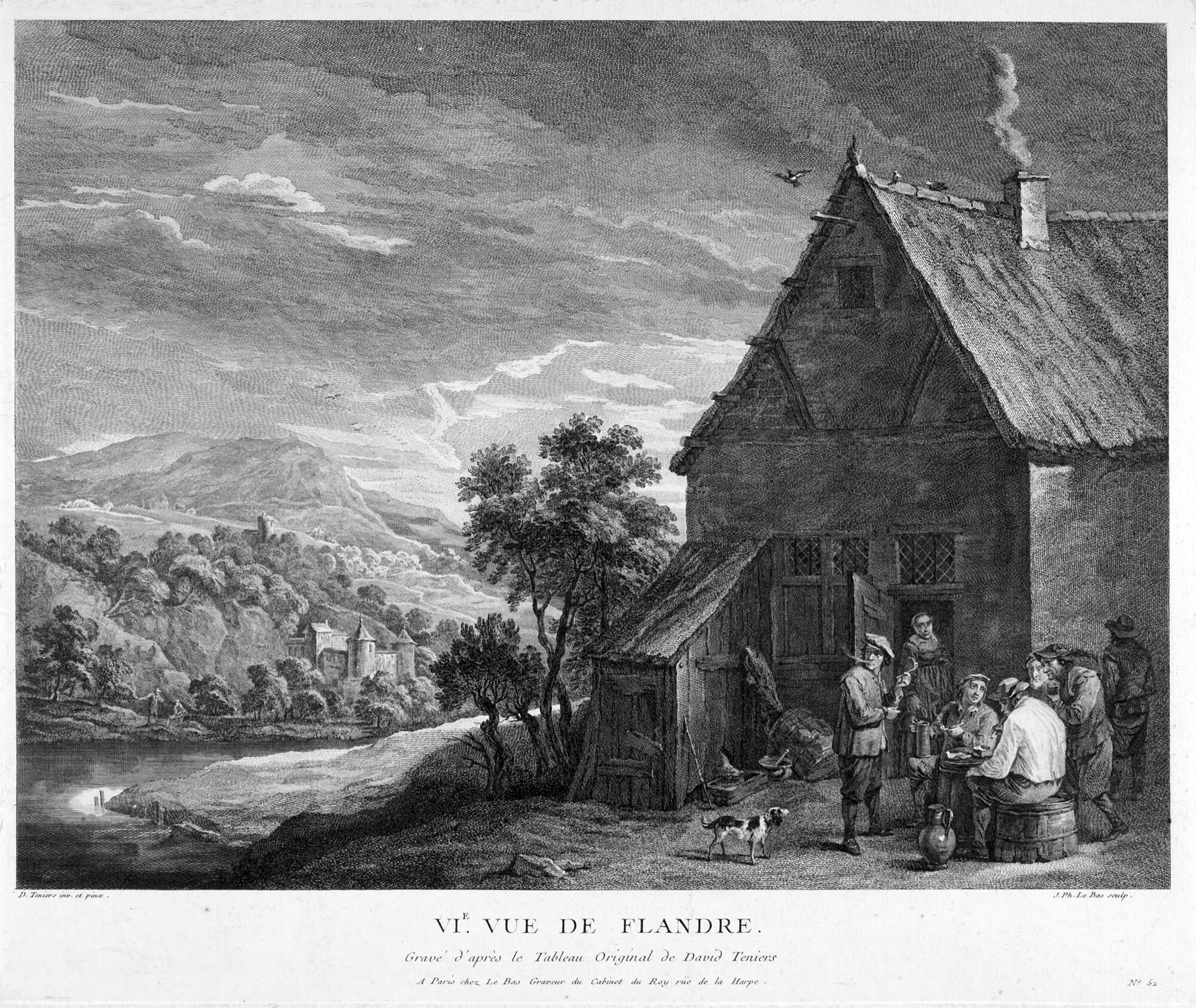 Jacques Philippe Le Bas - 7 Bll. der Folge: Ansichten von Flandern.
