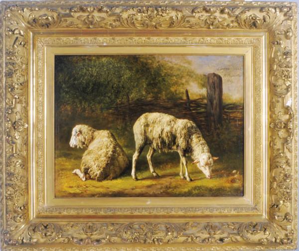 Jacques Raymond Brascassat - Sheep grazing in a landscape