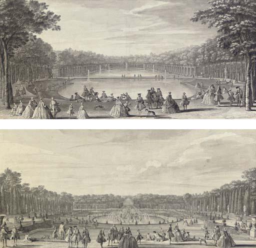 Jacques Rigaud - L\'Ile royale et le Bassin du Miroir; and Vue du Bassin de Latone prise du bord de la terrasse