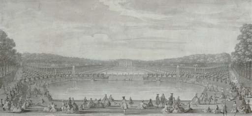 Jacques Rigaud - Vue de L\'Abreuvoir Dans Les Jardins de Marly