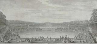 Jacques Rigaud - Vue de L\'Abreuvoir Dans Les Jardins de Marly