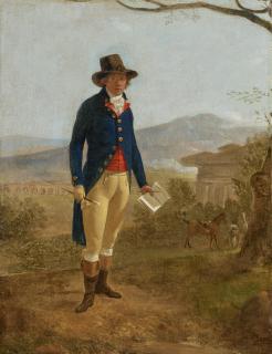 Jacques Sablet - Portrait Of A Gentleman, Full-Length, In A Landscape