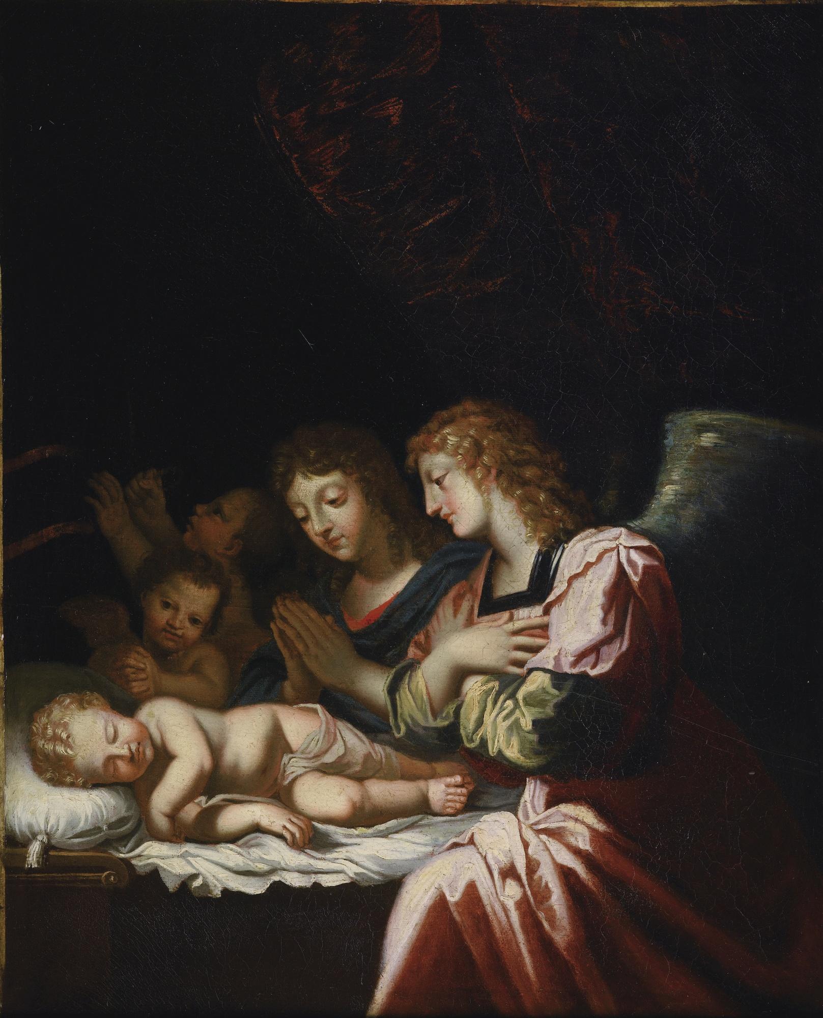Jacques Stella - L\'Adoration Des Angesjacques Stella ; The Adoration Of The Angels ; Oil On Canvas
